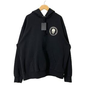 シュプリーム SUPREME ×NUMBER (N)INE HoodedSweatshirt ナンバーナイン スカルプリントパーカー フーディ M ブラック メンズ