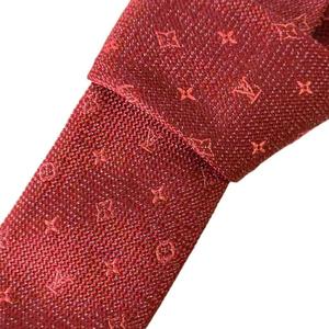 ルイヴィトン LOUIS VUITTON モノグラム ネクタイ シルク レッド ■GY06 メンズ