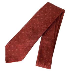 ルイヴィトン LOUIS VUITTON モノグラム ネクタイ シルク レッド ■GY06 メンズ
