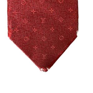 ルイヴィトン LOUIS VUITTON モノグラム ネクタイ シルク レッド ■GY06 メンズ