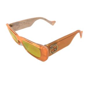 グッチ GUCCI サングラス レクタンギュラー インターロッキングG 52ロ20 オレンジ GG0516S レディース