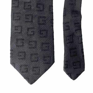 グッチ GUCCI ネクタイ G柄 総柄 ビジネス シルク ワイドタイ ブラック ネイビー ■GY06 メンズ
