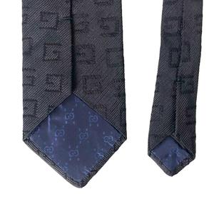 グッチ GUCCI ネクタイ G柄 総柄 ビジネス シルク ワイドタイ ブラック ネイビー ■GY06 メンズ