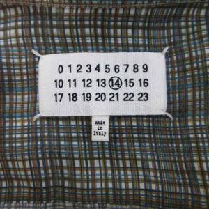 メゾンマルジェラ Maison Margiela REPLICA シャツ 絹 シルク 44 マルチカラー チェック柄 レギュラーカラー 長袖 /PP ■GY5 メンズ