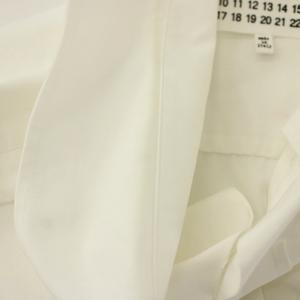 メゾンマルジェラ 4 Maison Margiela 4 21SS ドレープボタンダウンシャツ 長袖 36 白 ホワイト S51DL0352 /KU レディース