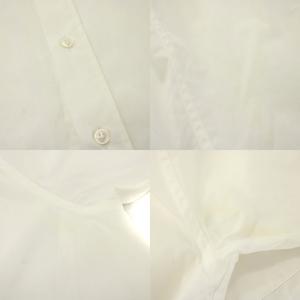 メゾンマルジェラ 4 Maison Margiela 4 21SS ドレープボタンダウンシャツ 長袖 36 白 ホワイト S51DL0352 /KU レディース
