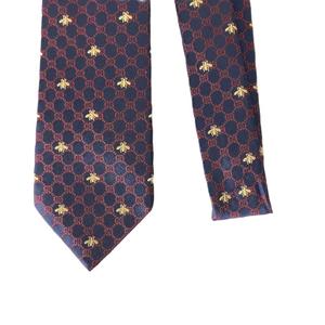 グッチ GUCCI GG BEES SILK TIE ネクタイ ビー刺繍 ネイビー ネイビー 545078 4E002 4174 ☆AA★ メンズ