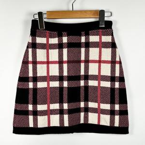 エムエスジーエム MSGM ジップアップ ニットスカート ミニ丈 チェック  