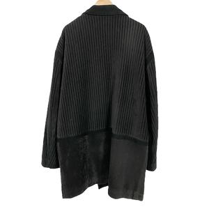 ランセル LANCEL コーデュロイダッフルコート 長袖 中綿入り 黒 ブラック M メンズ