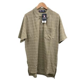 チャップス CHAPS ポロシャツ タグ付き Mサイズ カーキ ストライプ柄  メンズ