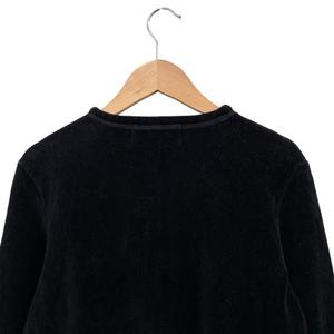 ラルフローレン RALPH LAUREN ノーカラージャケット 上着 フロントジッパー ストレッチ ショート丈 ブラック サイズM レディース