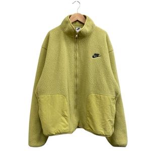 ナイキ NIKE フリースジャケット ジップアップ ライトイエロー サイズL メンズ