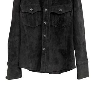 ポールスミス PAUL SMITH レザーシャツジャケット スウェード ウエスタン 裏地 ブラック サイズM   メンズ