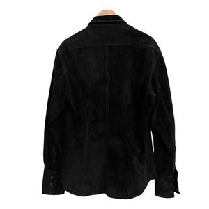 ポールスミス PAUL SMITH レザーシャツジャケット スウェード ウエスタン 裏地 ブラック サイズM   メンズ