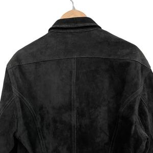 ポールスミス PAUL SMITH レザーシャツジャケット スウェード ウエスタン 裏地 ブラック サイズM   メンズ