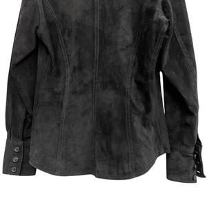 ポールスミス PAUL SMITH レザーシャツジャケット スウェード ウエスタン 裏地 ブラック サイズM   メンズ