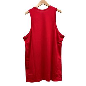 ナイキ NIKE タグ付きタンクトップ ロゴプリント メッシュ生地 レッド サイズXL メンズ