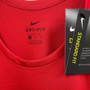 ナイキ NIKE タグ付きタンクトップ ロゴプリント メッシュ生地 レッド サイズXL メンズ