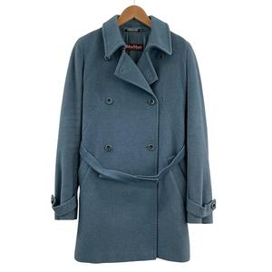 マックスマーラ MAX MARA ウールコート Pコート アウター ブルー系 42 LL相当 レディース