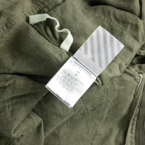 オフホワイト OFF WHITE リネン ミリタリー パンツ カーゴパンツ  