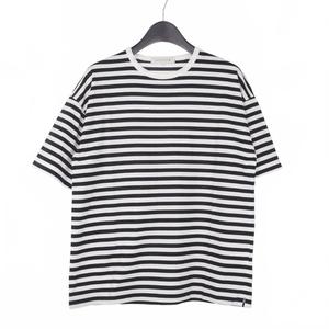 マッキントッシュ MACKINTOSH Tシャツ カットソー 半袖 ボーダー Sサイズ ブラック 黒 ホワイト 白 メンズ