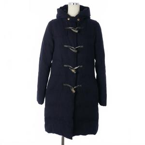グリーンレーベルリラクシング ユナイテッドアローズ green label relaxing ダッフルコート 中綿 ミディアム 無地 サイズ38 ネイビー 紺 レディース