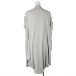 メゾンマルジェラ Maison Margiela ニット ロングカーディガン 変形 無地 Vネック Lサイズ グレー  レディース