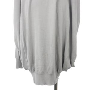 メゾンマルジェラ Maison Margiela ニット ロングカーディガン 変形 無地 Vネック Lサイズ グレー  レディース