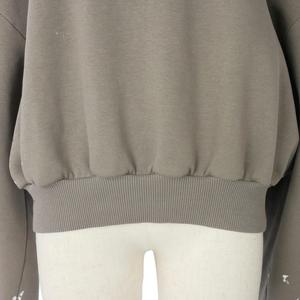 未使用品 エムエムシックス メゾンマルジェラ MM6 Maison Margiela 24SS ペイントスプラッター スウェット トレーナー S グレーベージュ S52GU0226 メンズ レディース