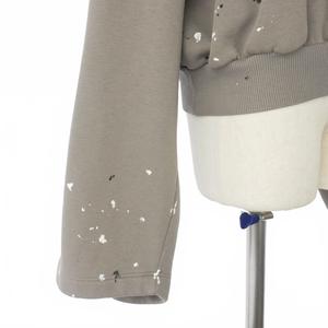 未使用品 エムエムシックス メゾンマルジェラ MM6 Maison Margiela 24SS ペイントスプラッター スウェット トレーナー S グレーベージュ S52GU0226 メンズ レディース