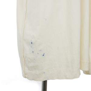 エムエムシックス メゾンマルジェラ MM6 Maison Margiela エイズプリント Tシャツ カットソー オーバーサイズ 半袖 Sサイズ オフホワイト 白 ブラック 黒 レディース