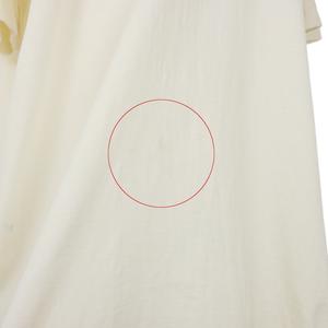 エムエムシックス メゾンマルジェラ MM6 Maison Margiela エイズプリント Tシャツ カットソー オーバーサイズ 半袖 Sサイズ オフホワイト 白 ブラック 黒 レディース