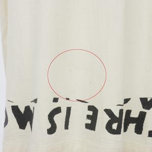 エムエムシックス メゾンマルジェラ MM6 Maison Margiela エイズプリント Tシャツ カットソー オーバーサイズ 半袖 Sサイズ オフホワイト 白 ブラック 黒 レディース