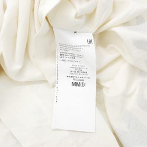 エムエムシックス メゾンマルジェラ MM6 Maison Margiela エイズプリント Tシャツ カットソー オーバーサイズ 半袖 Sサイズ オフホワイト 白 ブラック 黒 レディース