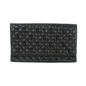トーマスワイルド THOMAS WYLDE スカル スタッズ キルティング レザー クラッチバッグ 黒 ブラック レディース