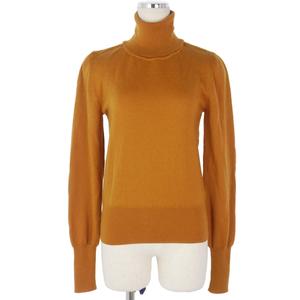 エムエムシックス メゾンマルジェラ MM6 Maison Margiela エルボーパッチ ハイネックニット セーター 長袖 M 茶 ブラウン S52HA0119 レディース