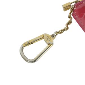 ルイヴィトン LOUIS VUITTON ヴェルニ モノグラム ポシェットクレ コインケース 赤 レッド レディース