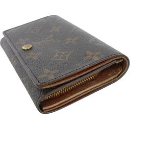 ルイヴィトン LOUIS VUITTON M61730 ポルトモネ ビエ トレゾール モノグラム 2つ折り財布 茶 ブラウン レディース