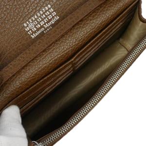 メゾンマルジェラ Maison Margiela レザー チェーンショルダーバッグ ウォレットバッグ 茶 ブラウン SA3UI0008 P4455 レディース