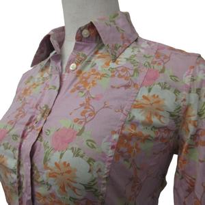 【美品】ETRO 花柄 長袖シャツ ブラウス 総柄 ストレッチ素材 イタリア製 ETRO エトロ】花柄 ストレッチ チュニック 美品 イタリア製 L