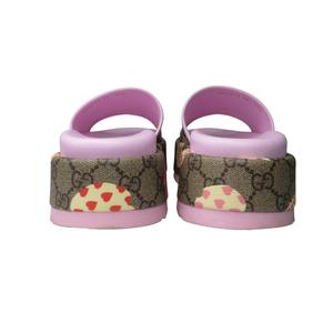 グッチ GUCCI レ ポム プラットフォームサンダル ピンク 38 24.5-25cm
