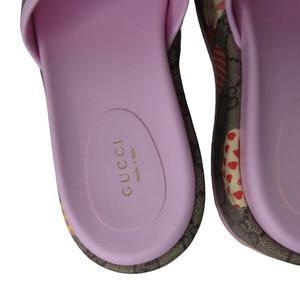 グッチ GUCCI レ ポム プラットフォームサンダル ピンク 38 24.5-25cm