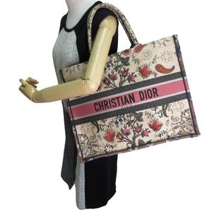 美品 CHRISTIAN DIOR ブックトート ラージ ボタニカル柄 クリスチャンディオール Christian Dior 美品 BOOK TOTE ブック