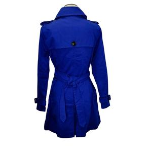 ギャップ GAP トレンチコート ダブル XXS ブルー a236 0427 レディース