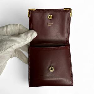 未使用級✨カルティエ レザー　コインケース ボルドー カルティエ Cartier マストライン レザー コインケース 小銭入れ