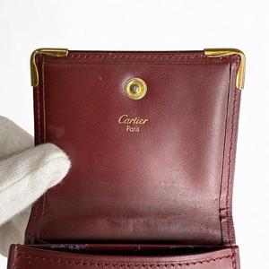 【美品】Cartier カルティエ　コインケース ユニセックス カルティエ Cartier マストライン レザー コインケース 小銭入れ