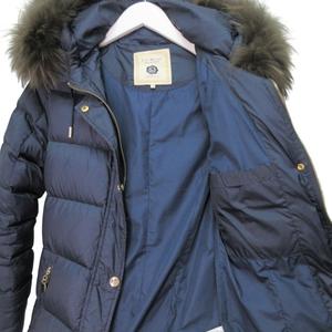 ラ・モード LA MODE 長袖 ダウンジャケット コート フード ファー ラメ