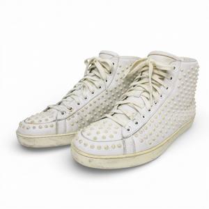 グッチ GUCCI ハイカットスニーカー スタッズ ホワイト 8 1/2 27.5cm相当 k368115 メンズ