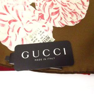 グッチ GUCCI スカーフ ヴィンテージ タグ付き 未使用 箱有 アルファベット・モチーフ柄 シルク マルチカラー k411455 0521 レディース