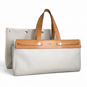 エルメス HERMES 美品 エールバッグ カバス GM トートバッグ □F刻印 替えバッグ付き ベージュ k4682303  レディース